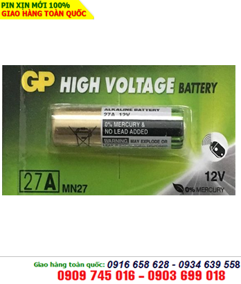 GP High Voltage 27AE; Pin 12V GP High Voltage 27A, A27, MN27 Alkaline chính hãng